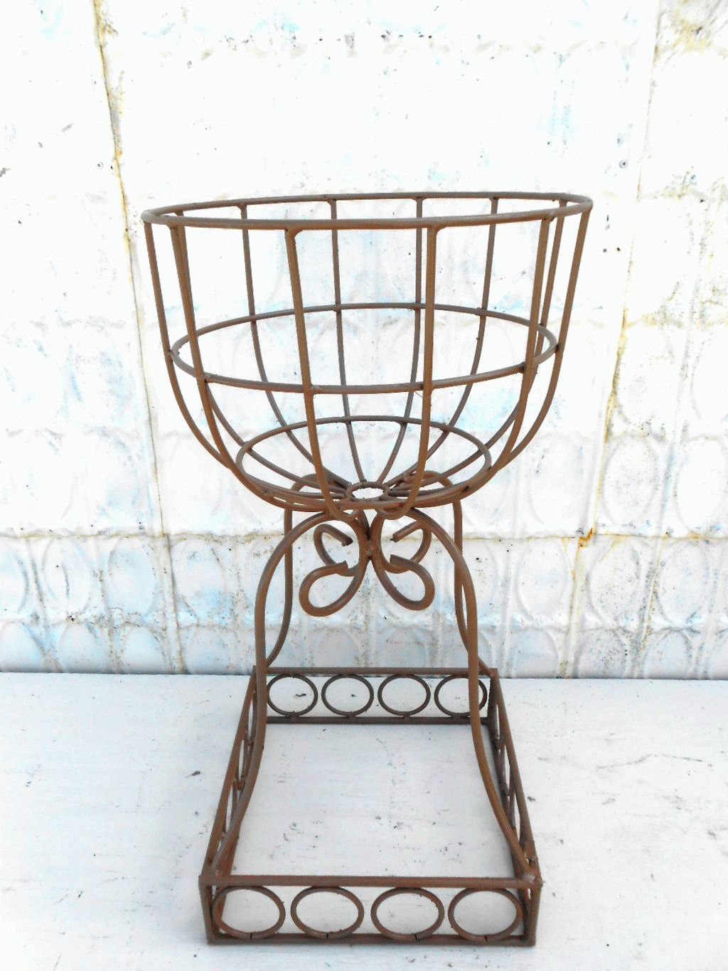 Plant Stands With Flower Bowl Intended For Latest 29" Madeline Wrought Iron Bowl Plant Stand Decorative Container (View 5 of 15)