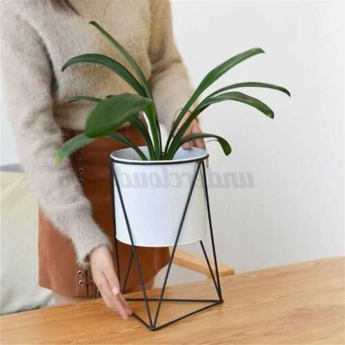 Plant Stands With Flower Bowl Within Most Recent Planter Pot Large Cactus Flower Plant Geometric Metal Stand Holder W/bowl  New (View 11 of 15)