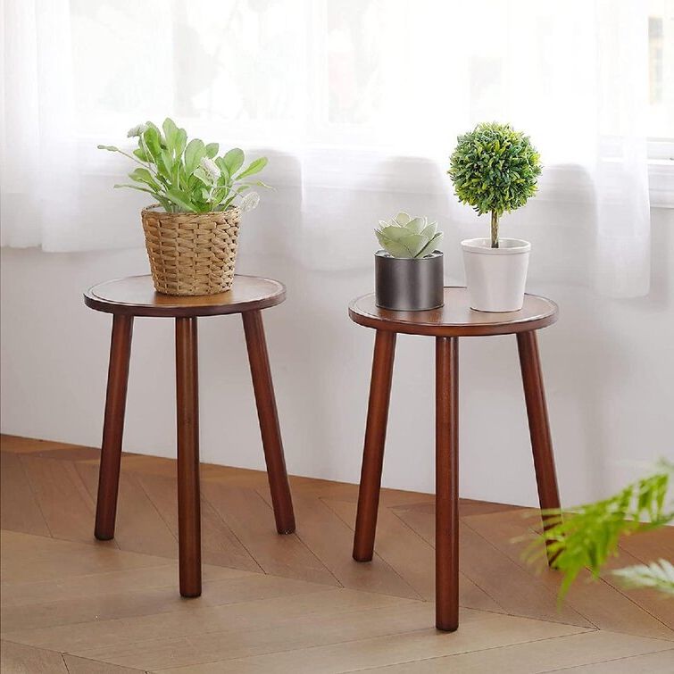 Plant Stands With Side Table With Regard To Most Recent Corrigan Studio® Plant Stands For Indoor Plants, 2 Pack Bamboo Plant Stands,   (View 7 of 15)