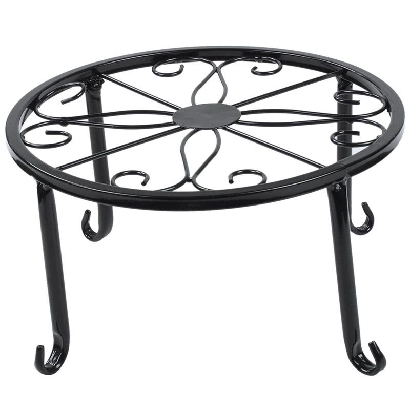 Popular 12 Inch Heavy Pot Plant Stand, Set Of 2, Art Forged Pot Trivet, Solid Iron  Pot Holder, Decorative Garden Pot Holder, Black – Pot Trays – Aliexpress Intended For 12 Inch Plant Stands (View 11 of 15)