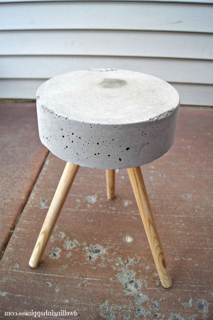 Popular $5 Diy Concrete Plant Stand – Dwelling In Happiness Within Cement Plant Stands (View 7 of 15)