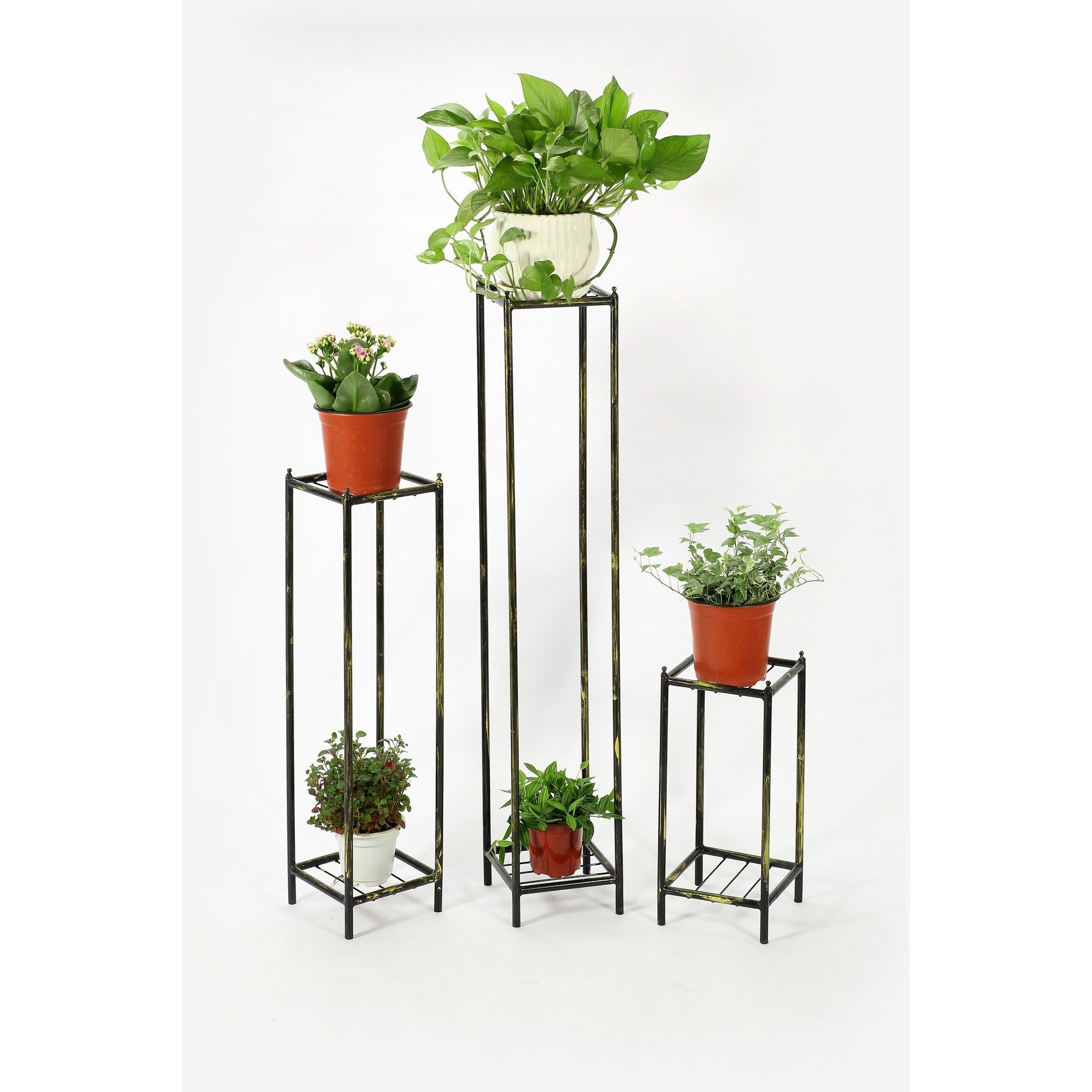 Preferred Greystone Plant Stands For Grey Stone Cast Iron Plant Stand Set Of 3 – Overstock –  (View 8 of 15)