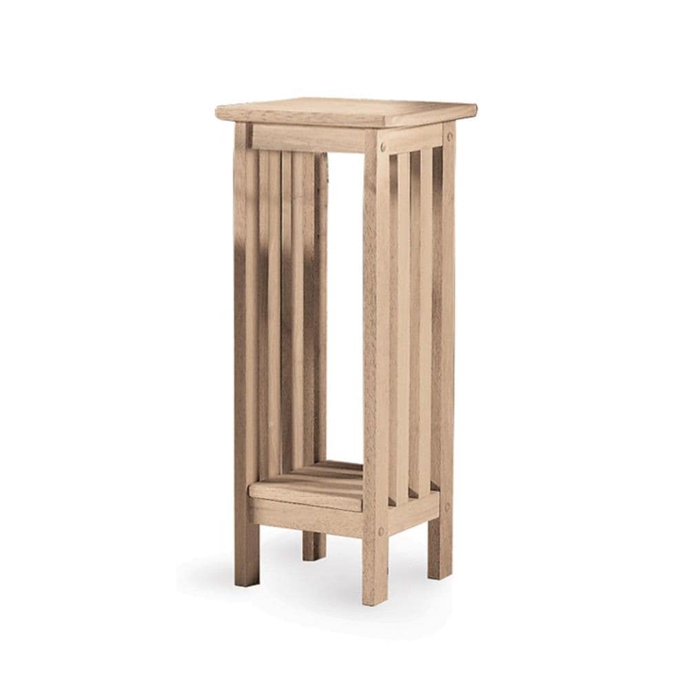 Preferred International Concepts Mission 30 In H X 12 In W Natural Indoor Square Wood Plant  Stand In The Plant Stands Department At Lowes Within Unfinished Plant Stands (View 4 of 15)