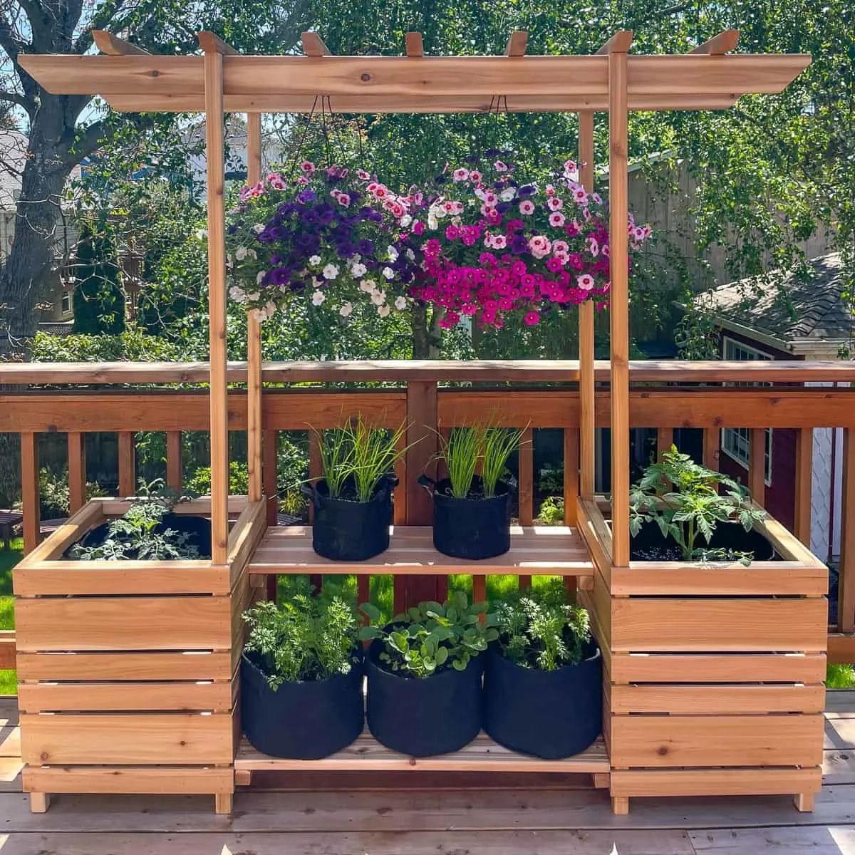 Preferred Plant Stands With Flower Box With Diy Outdoor Plant Stand With Arbor – The Handyman's Daughter (View 4 of 15)