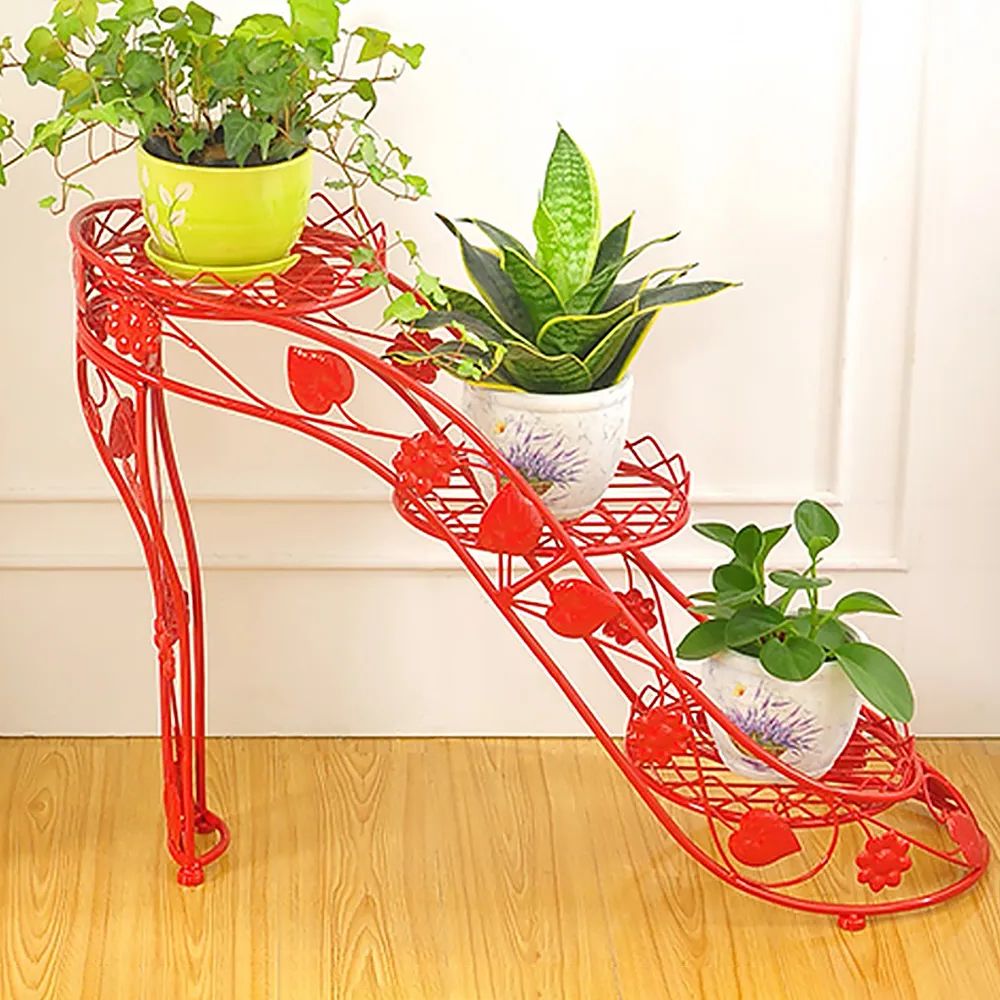 Recent Unique High Heel Plant Stand In Black/red Metal Red Homary For Red Plant Stands (View 7 of 15)