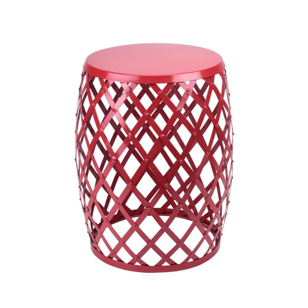 Red Plant Stands Within Trendy 18 In Red Outdoor Round Steel Plant Stand At Lowes (View 2 of 15)