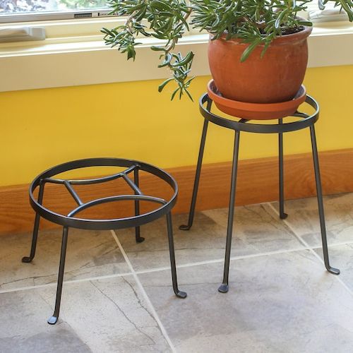 Set Of 2 Diamond Plant Stands Wrought Iron Indoor/outdoor – Etsy In Most Popular Iron Plant Stands (View 4 of 15)
