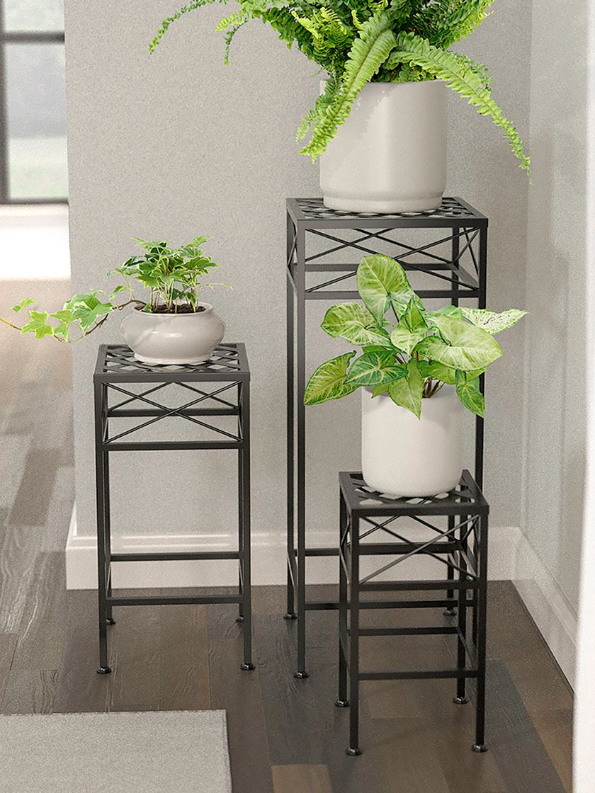 Square Metal Nesting Plant Stands Set Of  (View 13 of 15)
