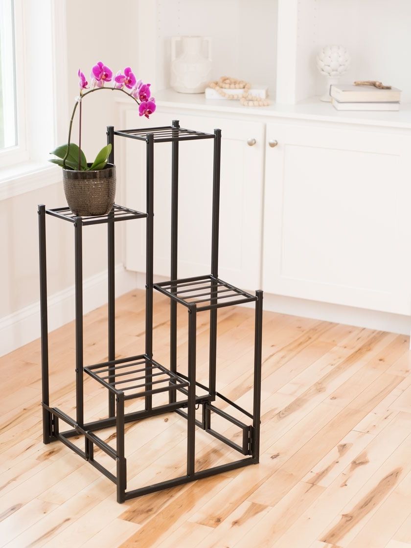 Square Plant Stands With Recent 4 Tier Squares Foldable Plant Stand (View 8 of 15)