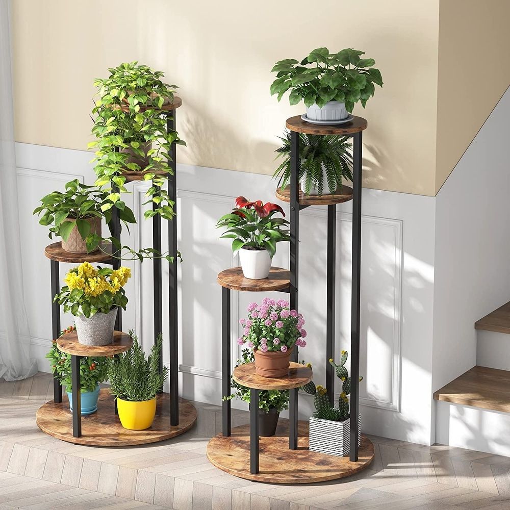 Trendy Industrial Plant Stands Throughout Industrial Planters – Overstock (View 13 of 15)