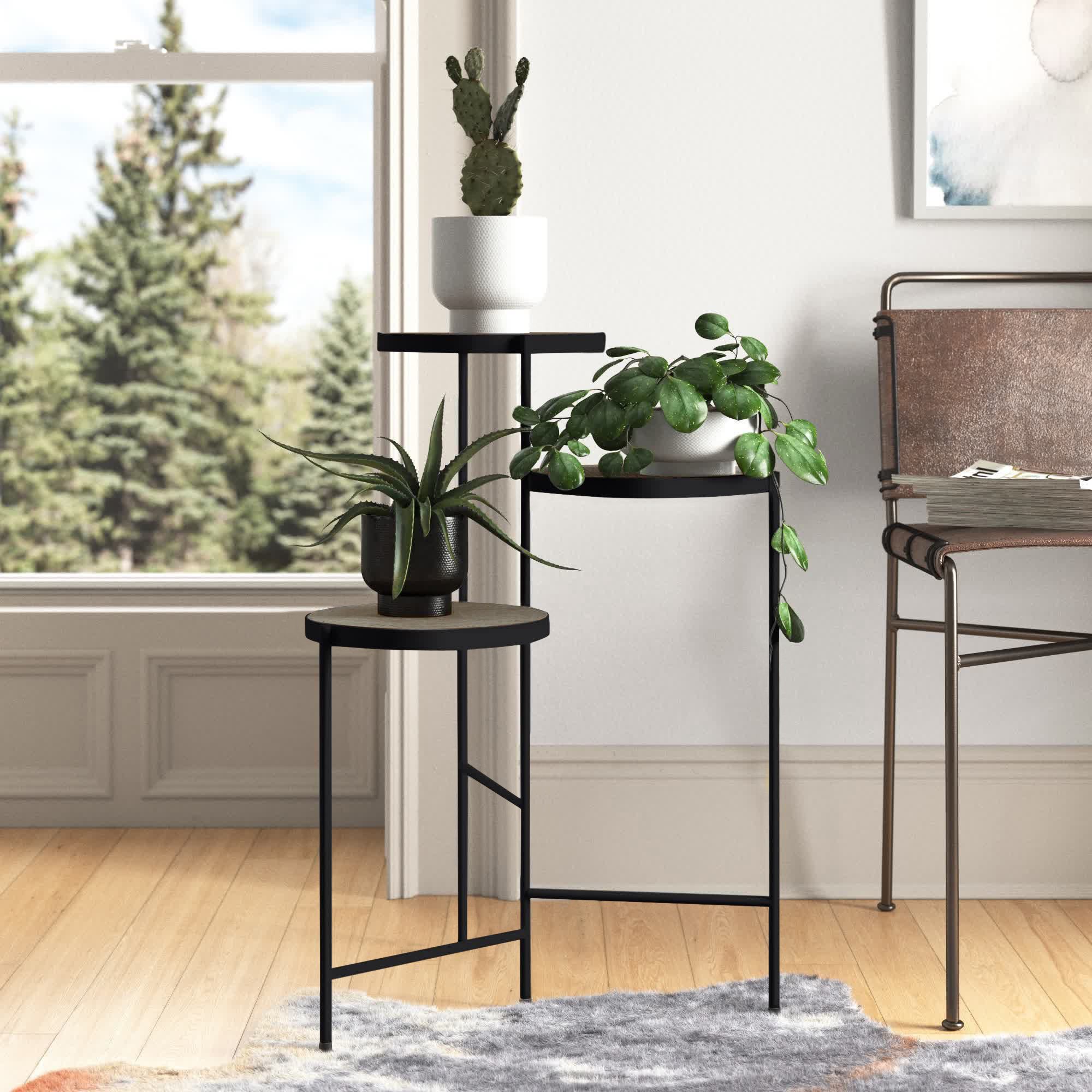 Weathered Gray Plant Stands With Preferred Wayfair (View 9 of 15)