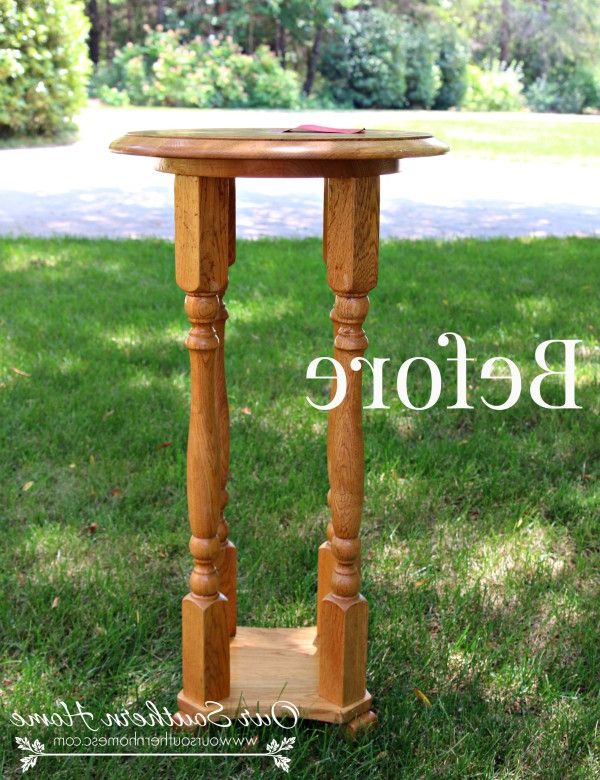 Weathered Rustic Plant Stand – Our Southern Home Regarding Best And Newest Painted Wood Plant Stands (View 11 of 15)