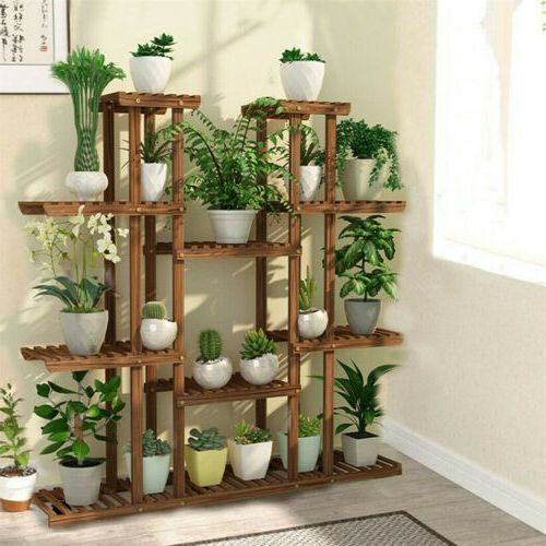 Well Known Heavy Duty Large Plant Stand Garden Living Room Planter Flower Holder Shelf  Rack (View 15 of 15)