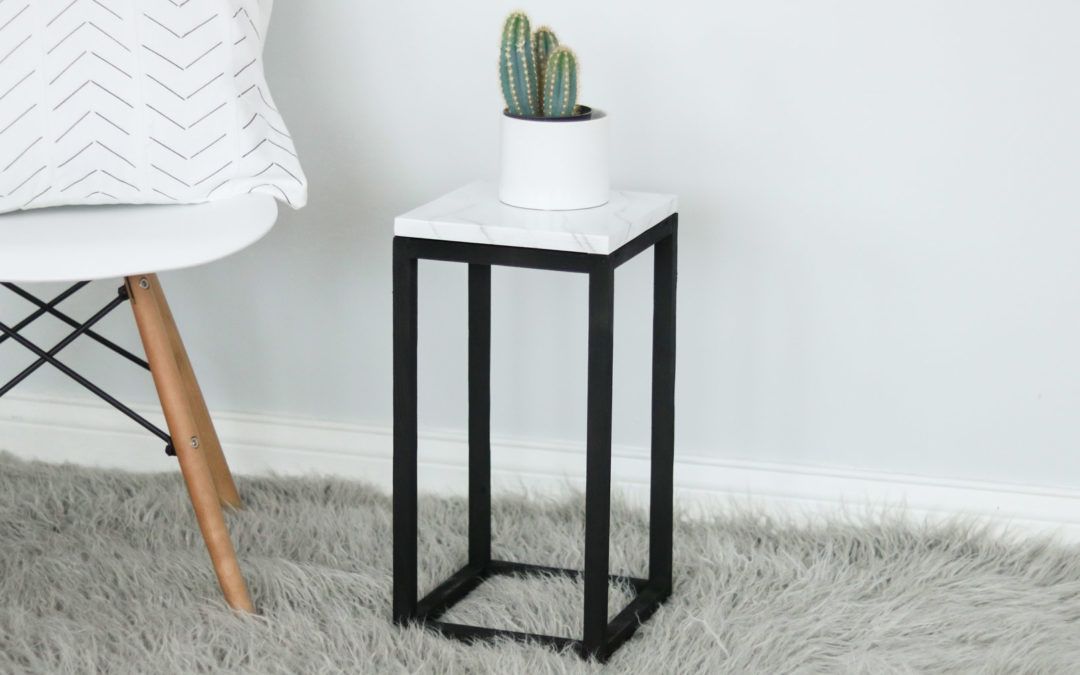 Well Known Marble Plant Stands Within Diy Plant Stand + Easy Faux Marble Effect! – Lily Ardor (View 1 of 15)