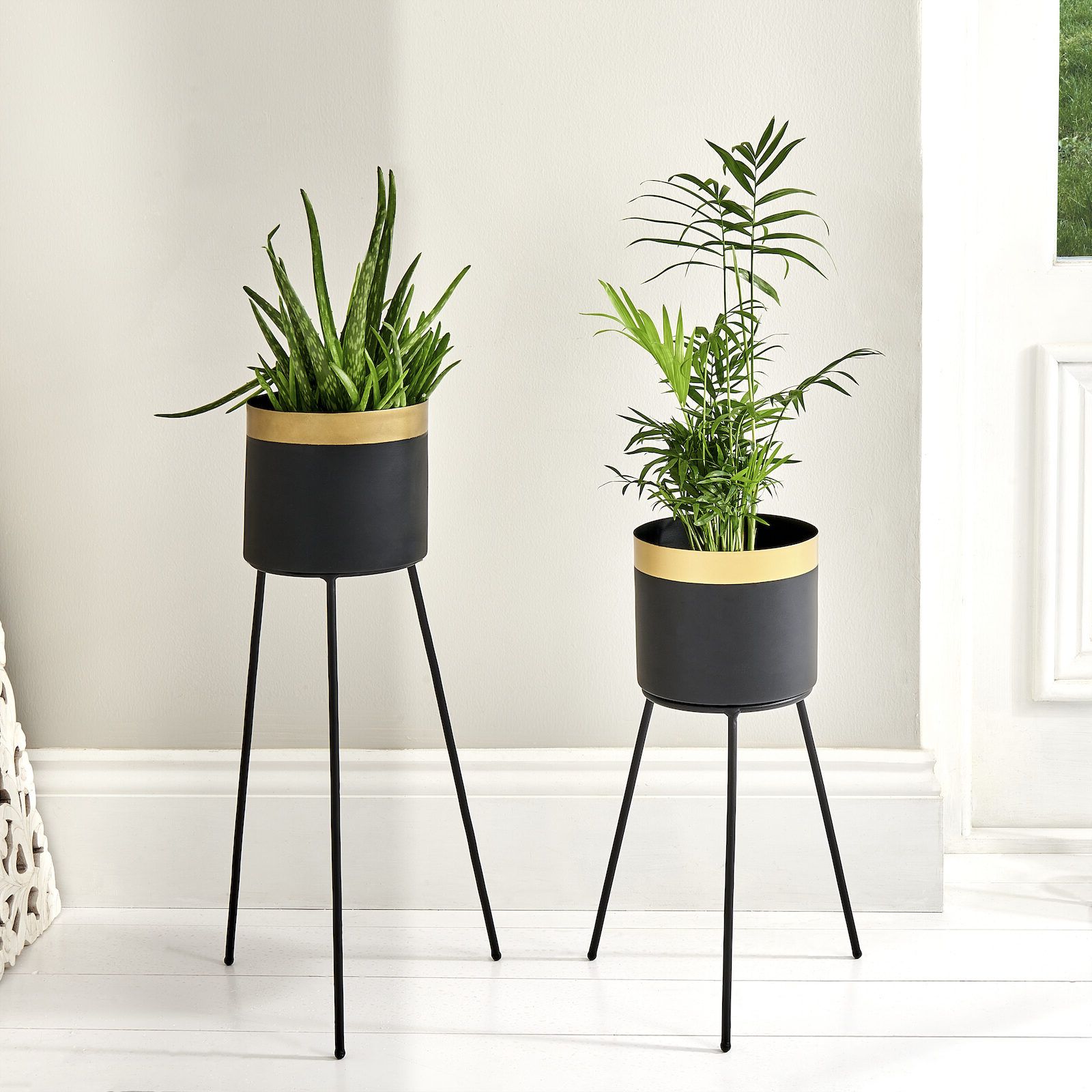 Well Liked Black Plant Stand Indoor – Two Sizes – Zaza Homes Inside Black Plant Stands (View 2 of 15)