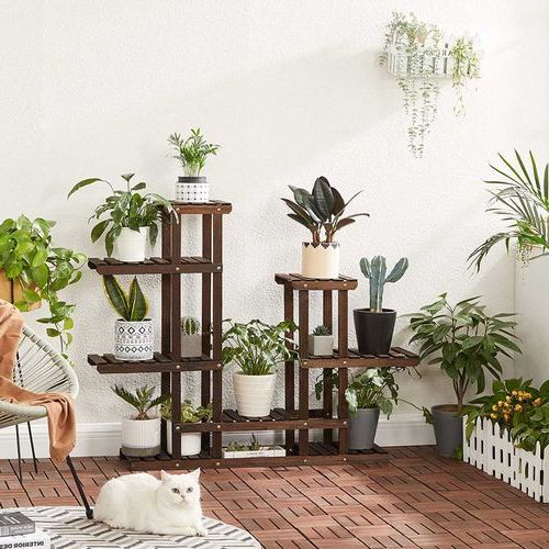 Well Liked Brown Plant Stands Intended For Plant Stand Rustic Dark Brown (View 13 of 15)