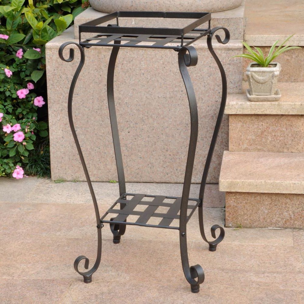 Well Liked Iron Square Plant Stands In Madison Square Iron Plant Stand (3 Colors Available), Outdoor Furniture:  Farm And Ranch Depot (View 5 of 15)