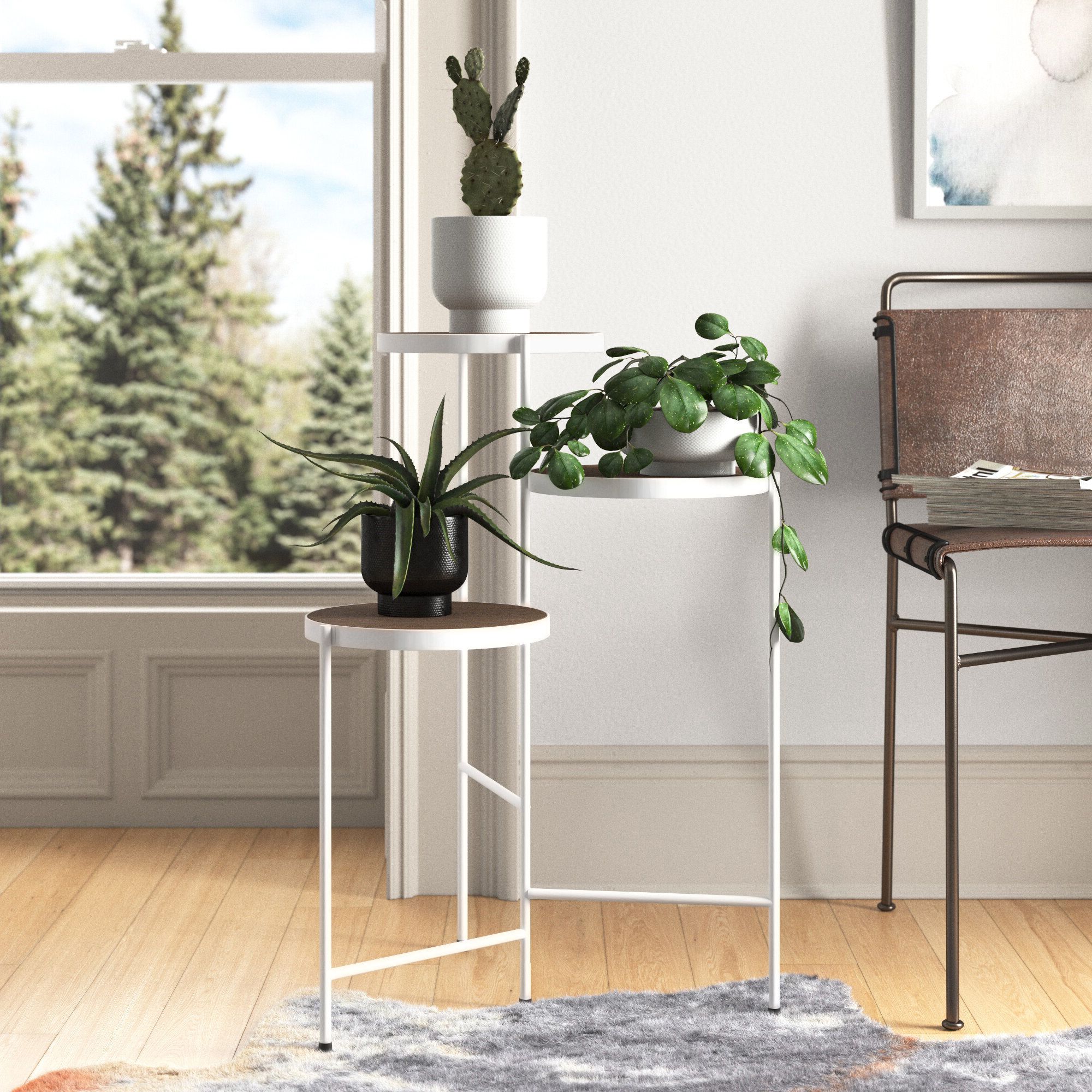 White Plant Stands & Tables You'll Love In 2023 With Regard To Most Popular White Plant Stands (View 10 of 15)