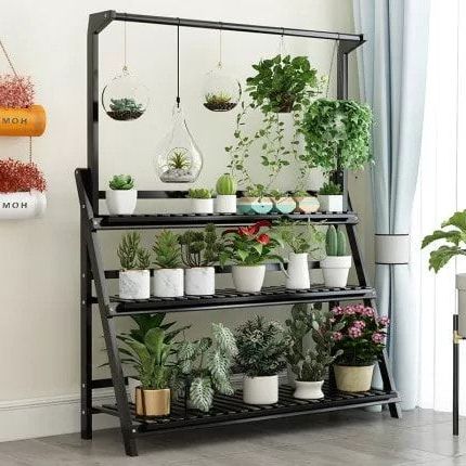 Wooden Plant Stands, Plant Stand, Plant Shelves Throughout Green Plant Stands (View 5 of 15)