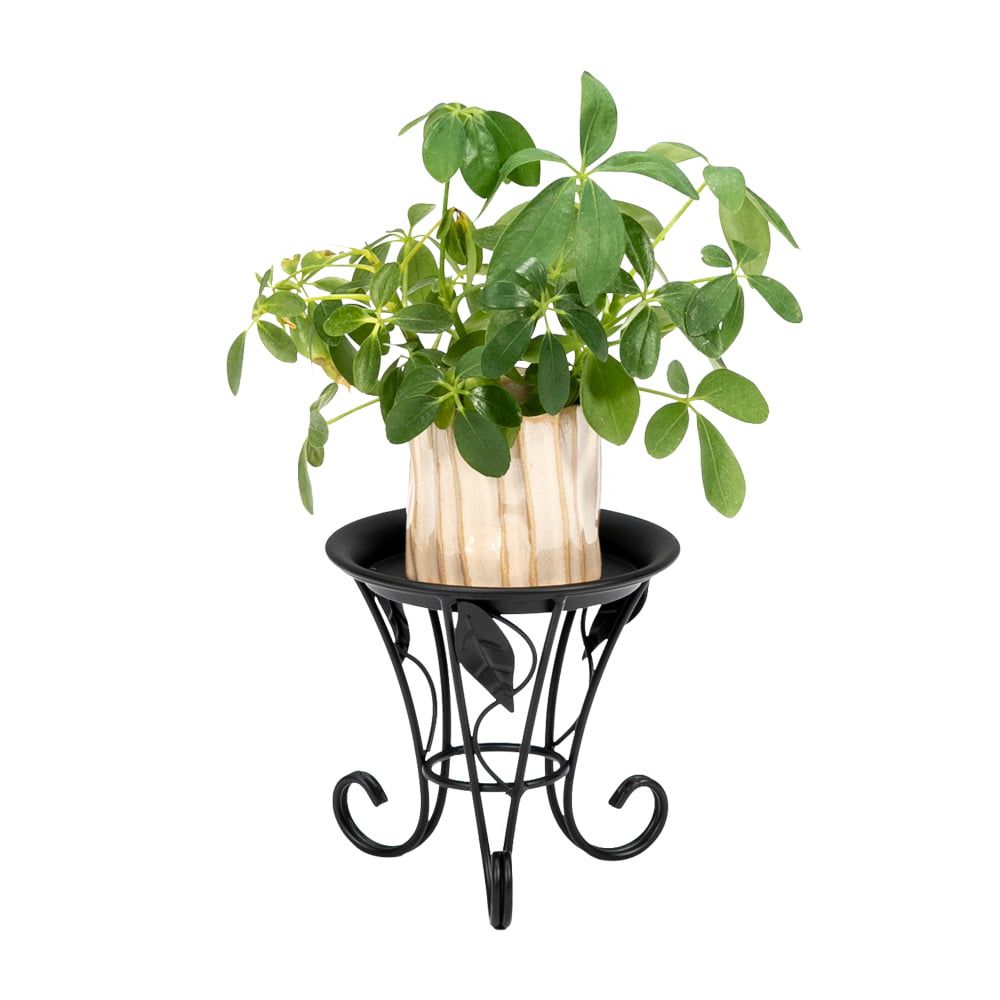 Zimtown Metal Flower Pot Rack Plant Display Stand Black, 5 X 5 X 5 Inches –  Walmart For Well Known 5 Inch Plant Stands (View 7 of 15)