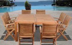 15 Collection of 9-piece Patio Dining Sets