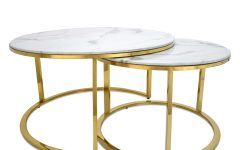 Satin Gold Outdoor Tables