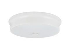 Whisnant Black Integrated Led Frosted Glass Outdoor Flush Mount