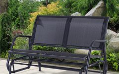 25 Ideas of 2-person Antique Black Iron Outdoor Gliders