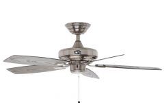 2024 Latest Brushed Nickel Outdoor Ceiling Fans with Light