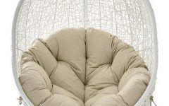 White Fabric Outdoor Wicker Armchairs