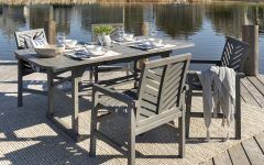 2024 Latest Gray Extendable Patio Dining Sets
