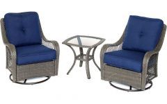 15 Ideas of Blue 3-piece Outdoor Seating Sets