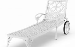 Biscayne White Chaise Lounge Chairs