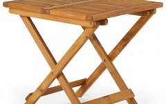 Natural Wood Outdoor Side Tables