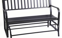 25 The Best Black Outdoor Durable Steel Frame Patio Swing Glider Bench Chairs