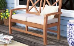 2024 Popular Tim X Back Patio Loveseats with Cushions