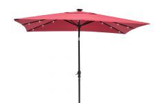 Top 20 of Griselda Solar Lighted  Rectangular Market Umbrellas