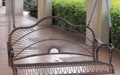 25 Ideas of 2-person Hammered Bronze Iron Outdoor Swings