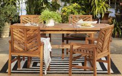 2024 Best of Brown Acacia Patio Dining Sets