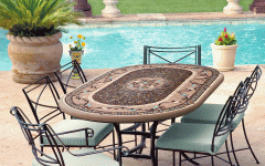 2024 Latest Mosaic Black Iron Outdoor Accent Tables