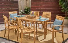 2024 Popular Oval 7-piece Outdoor Patio Dining Sets