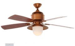 Outdoor Ceiling Fans with Copper Lights
