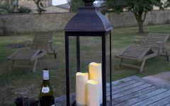 Outdoor Lanterns with Battery Candles