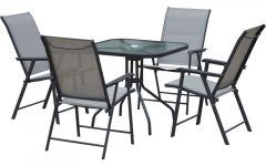 Black and Gray Outdoor Table and Chair Sets