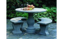 15 Ideas of Deco Stone Outdoor Tables