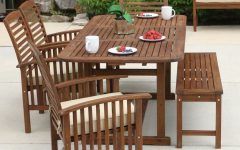 The 15 Best Collection of Brown Acacia 6-piece Patio Dining Sets