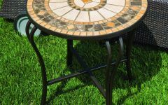 2024 Popular Mosaic Tile Top Round Side Tables