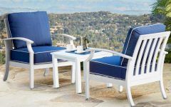 15 The Best White 3-piece Outdoor Seating Patio Sets