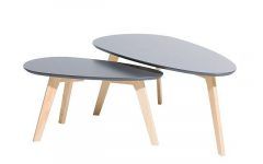 Gray Wood Outdoor Nesting Coffee Tables