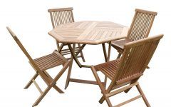 15 Collection of Teak Folding Chair Patio Dining Sets